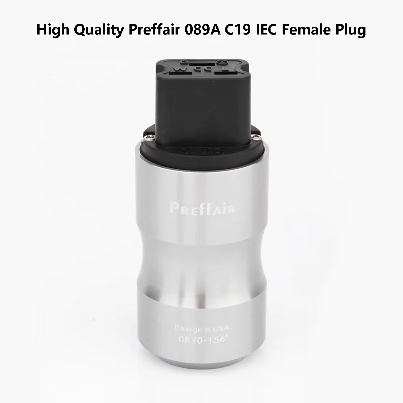 

High Quality Preffair 089A C19 IEC Female Plug 20A 250V Gold-Plated Aluminum Housing Hi-Fi Audio AC Power Connector