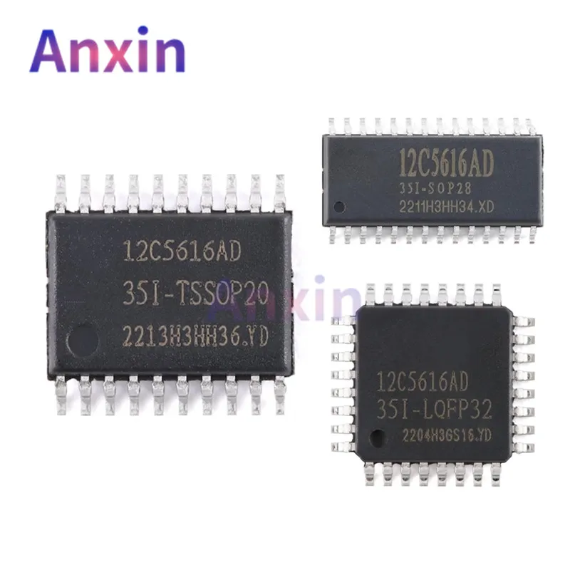 

5PCS STC12C5616AD-35I-LQFP32 STC12C5616AD-35I-SOP28 1T 8051 Chip SMD STC12C5616AD-35I-TSSOP20 Microprocessor Microcontroller IC