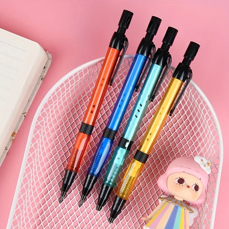 10pcs/set 2.0mm Mechanical Pencils Set Color/Black 2B Refill Writing Office Art Sketching Drawing Colored Lead Stationery