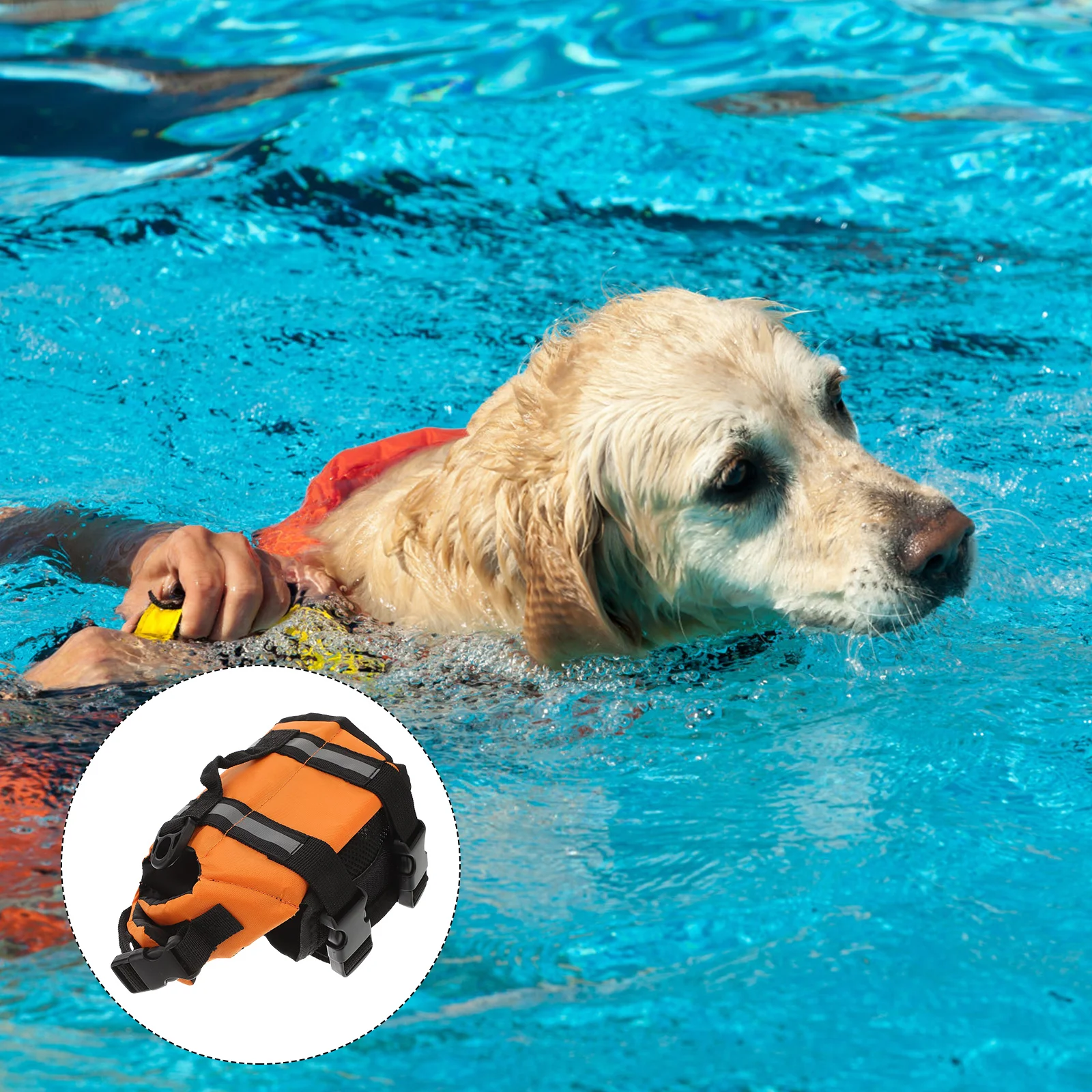 

Durable Buoyancy Preserver for Doggy Puppy - Size XXS(Orange) Pet Life Jacket