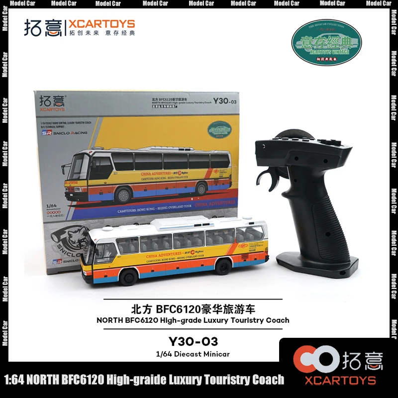 

Xcartoys 1:64 North Bf06120 Hlgh-Grode Luxury Touristry Coach Miniature Model Remote Control Car Alloy Car Collection Decoration