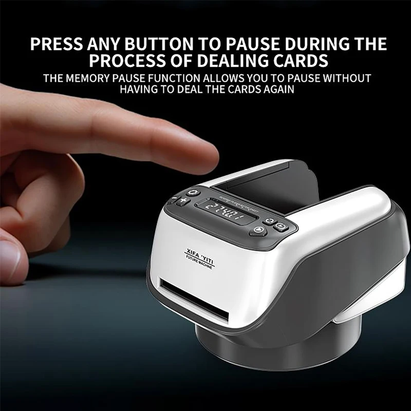 Rechargeable Automatic Card Dealer 360° Rotating Electric Cards Dealing Machine Playing Poker Dispenser Device for Party Games