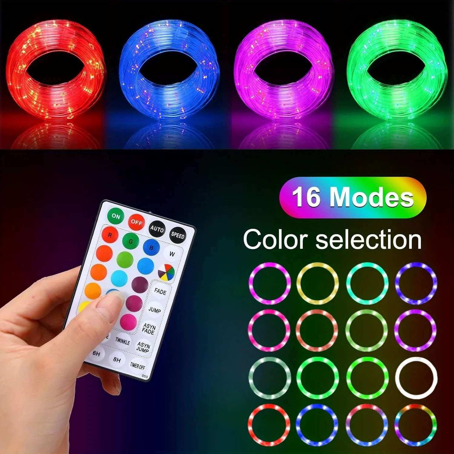 Kayak Paddle Board Lights, Battery Operated Led Boat Interior Lights with Remote Control, 16 Light Colors & 7 Modes