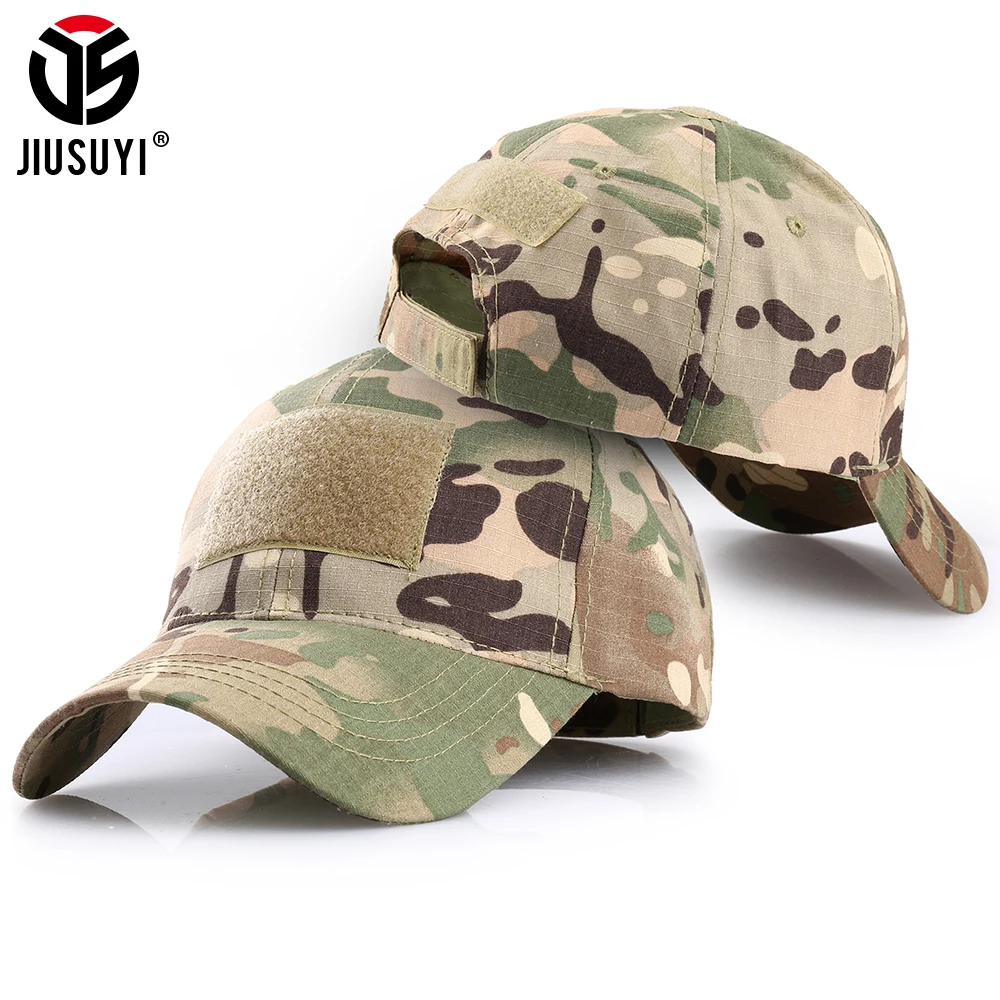 Men Multicam Camouflage Hunting Hiking Cap Sport Tactical Military Army Visor Sun Hat Adjustable Snapback Baseball Bonnie Adult