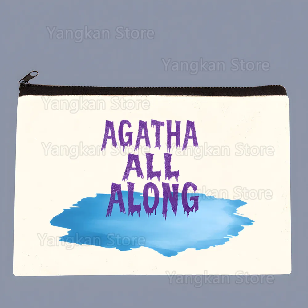 Agatha All Along Canvas Coin Purse Custom Logo Storage Pouch Canvas Bag  New Coin Bag Key Coin Purse