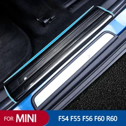 Stainless Steel Car Threshold Bumper Door Sill Protector Cover For MINI Cooper F54F55F56F60R60 Clubman Countryman Accessories