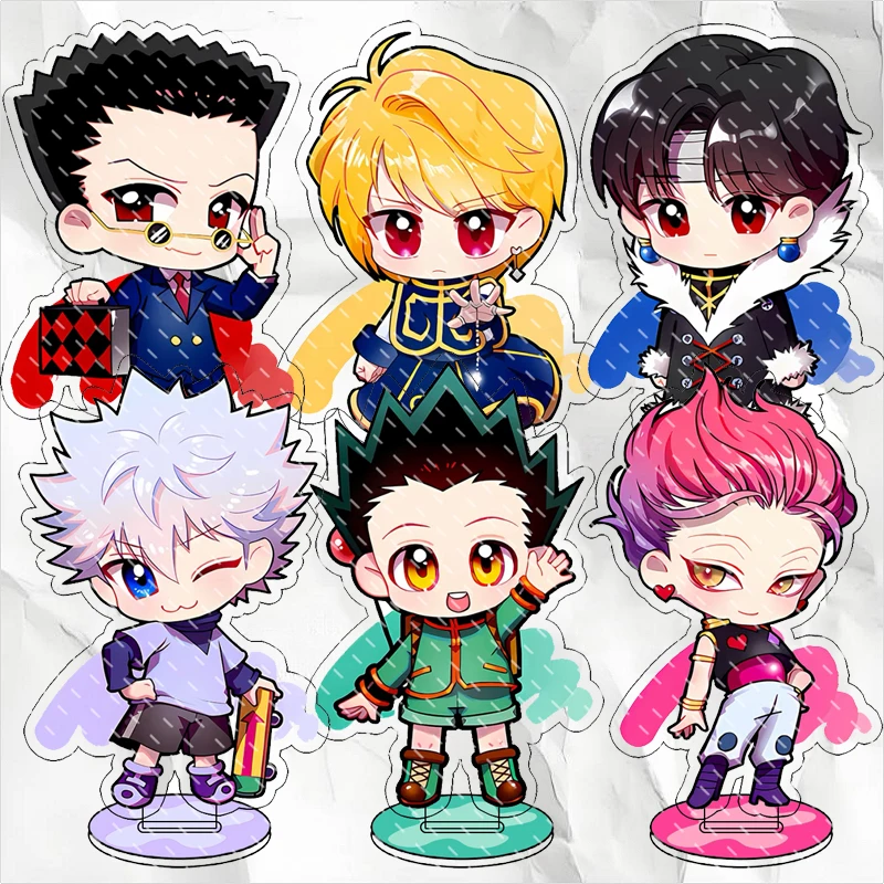 Anime HUNTER×HUNTER Figure Stand Model KeyChain FREECSS Killua Zoldyck Kurapika Top Decoration Birthday Gift