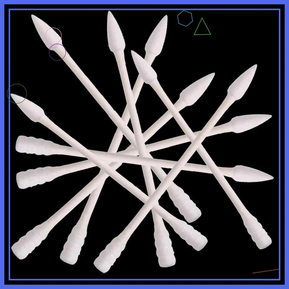 

800 Pcs Cotton Swabs, Double Tipped Precision Tips, Spiral Head, Multipurpose Safe Cleaning Sticks (4 Packs of 200)