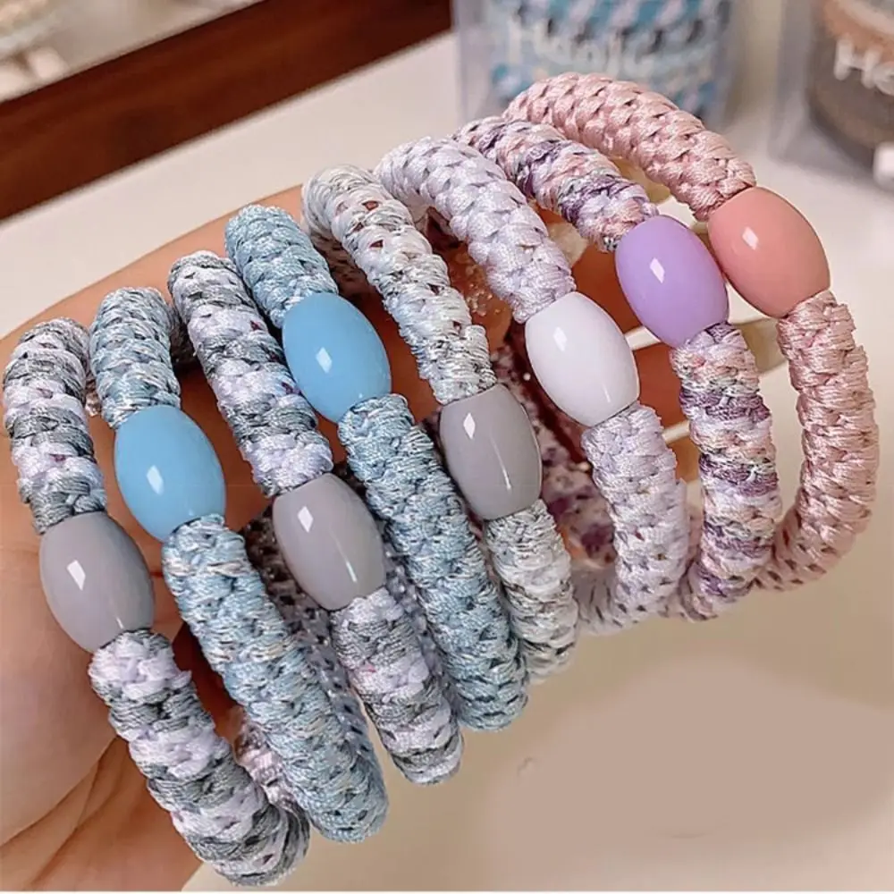8pcs/Set Hair Tie Basic Hair Rope Set Cute Hair Ring Ponytail Holder Rubber Band Hair Accessories Korean Style image 4