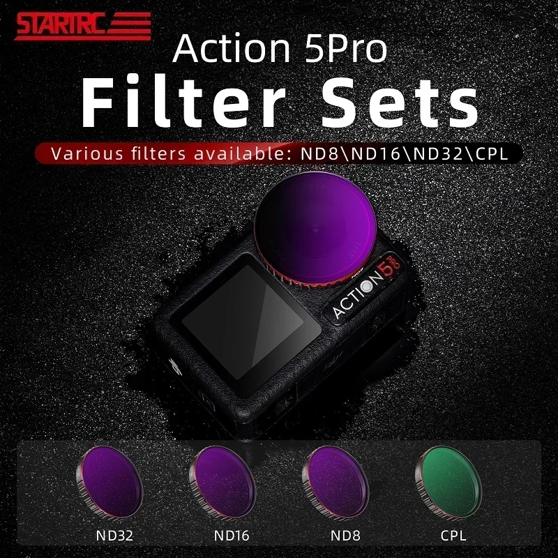 

For DJI Osmo Action 5 ND 8/16/32/ CPL UV Lens Filter Aluminum Frame Multi Coated HD Optical Glass Glass Cover Protector
