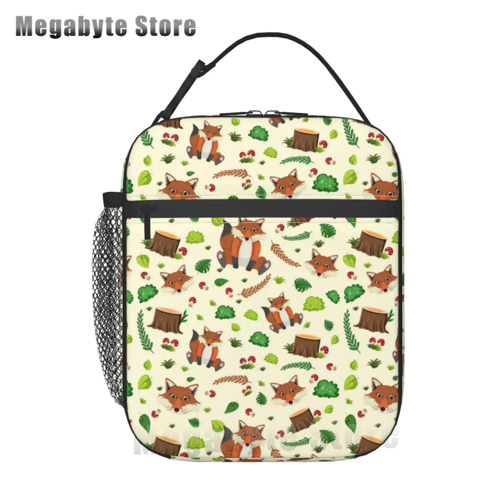 Foxes Autumn Fox Cute Orange Reusable Lunch Box For Office Work School Picnic Beach Leakproof Cooler Tote Bag Lunch Bag