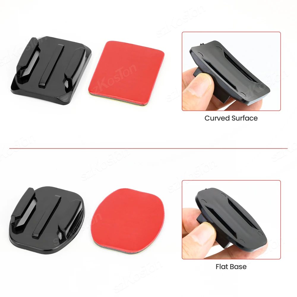 Kit GoPro Supporti Adesivi Curvi E Piatti – Basi Per Fissare La Tua Action Cam Su Qualsiasi Superficie