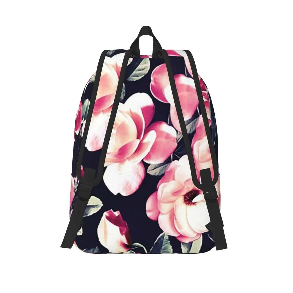 ヴィンテージローズチンツピーチピンクバックパック学生少年少女ブックバッグ子供スクールバッグラップトップショルダーバッグ男性女性用