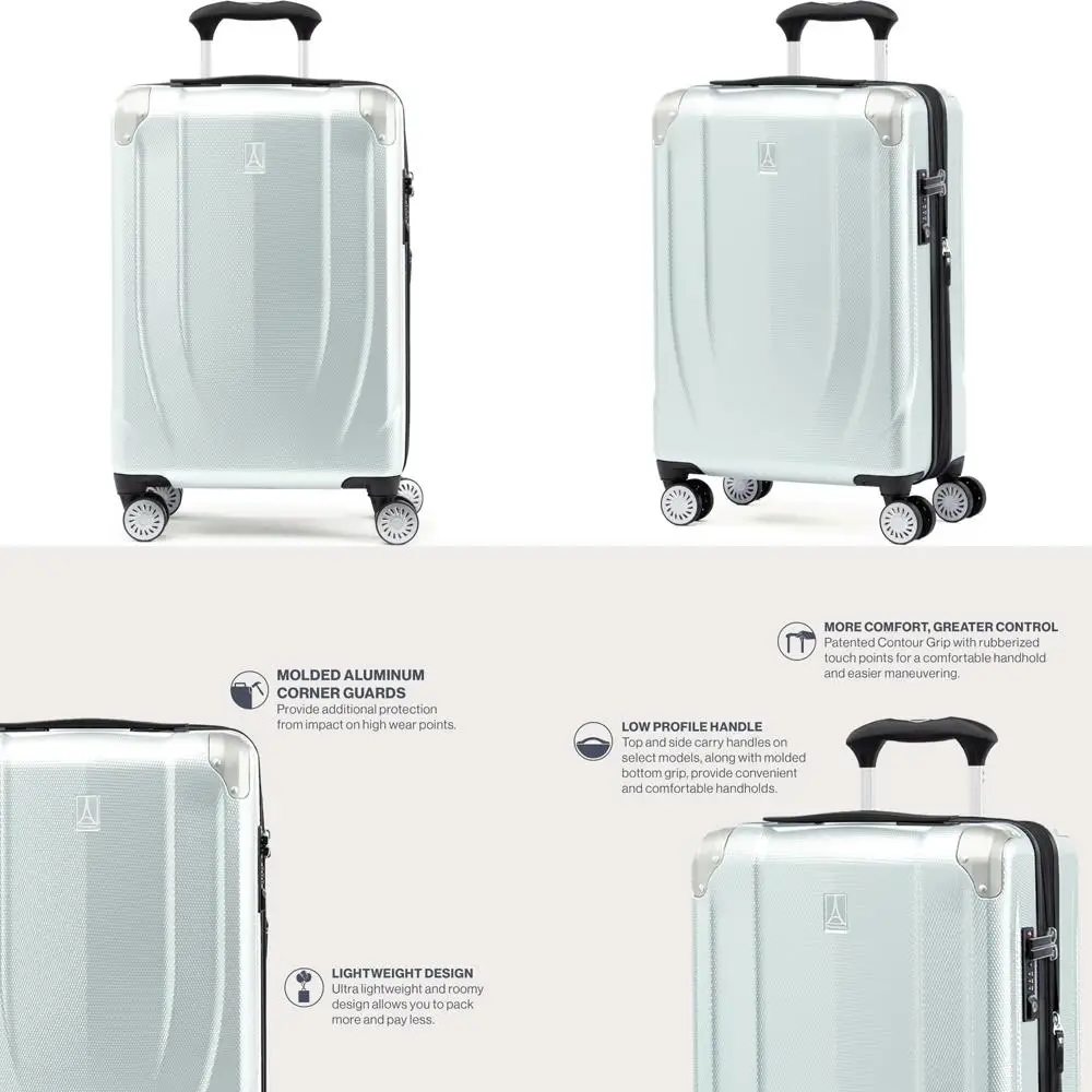 

Легкий расширяемый твердый чемодан-спиннер, облачно-серый, 8-колесный чемодан, ручная кладь, 21-дюймовая дорожная сумка