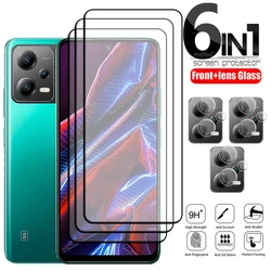 For Poco X5 5G Glass For Xiaomi Poco X5 Tempered Glass Protective 9H Full Cover Glue HD Screen Protector Poco X5 5G Lens Glass