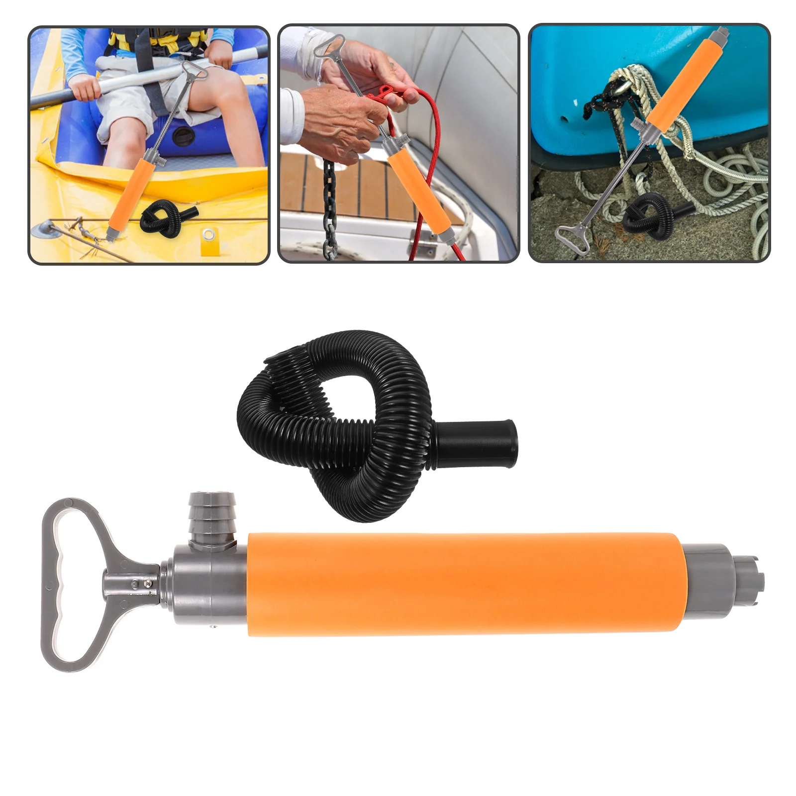 

1 комплект портативного трюмного насоса для каяка, ручной водяной насос для быстрого слива каяка или каноэ, эффективное ручное удаление воды в лодке