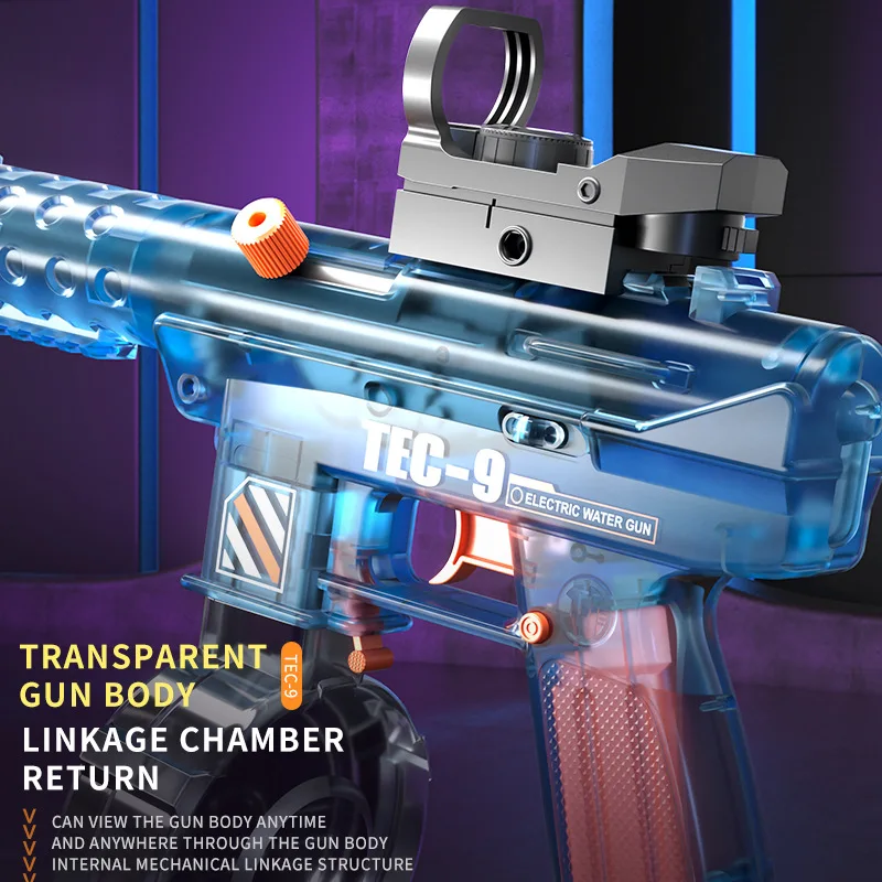لعبة مسدس المياه الكهربائية كاملة الرماية مع ضوء فلاش الصيف في الهواء الطلق شاطئ بركة حديقة ألعاب القتال للأطفال هدية عيد الميلاد #3