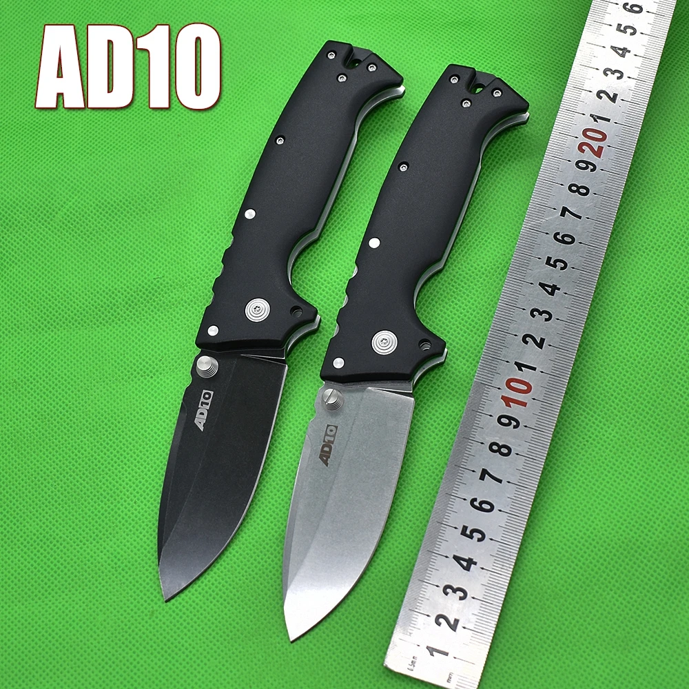 AD10 Pocket Folding Knife D2 Mark S35VN Steel Outdoor Military Knife Camp Survival Fishing EDC Nylon Fiberglass Tool Jackknife