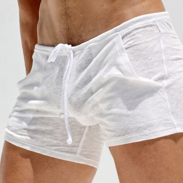 Pantalones deportivos para hombre con estampado interesante y personalidad de Hip-hop callejero de verano, pantalones cortos informales transpirables blancos con cordones para hombre