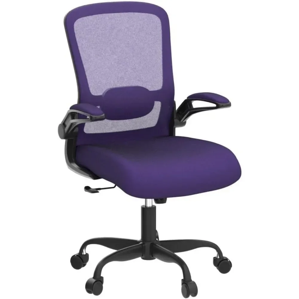 Ergonomic Desk Chair with Adjustable Lumbar Support High Back Mesh Computer Chair with Flip-up Armrests Passed Task Chairs