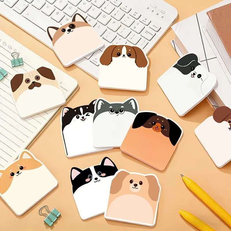 (30 sheets *12 books) DIY sticky notes with animal patterns such as cute cats and dogs, decorative notes paper