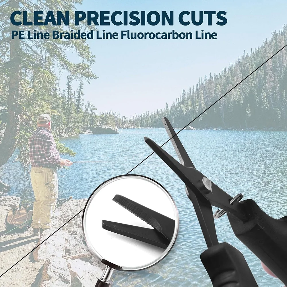 Stainless Steel Fishing Scissor Plier For Cutting PE Braid Line Cutter Plies Multifunction Portable Fishing Scissor Accessories