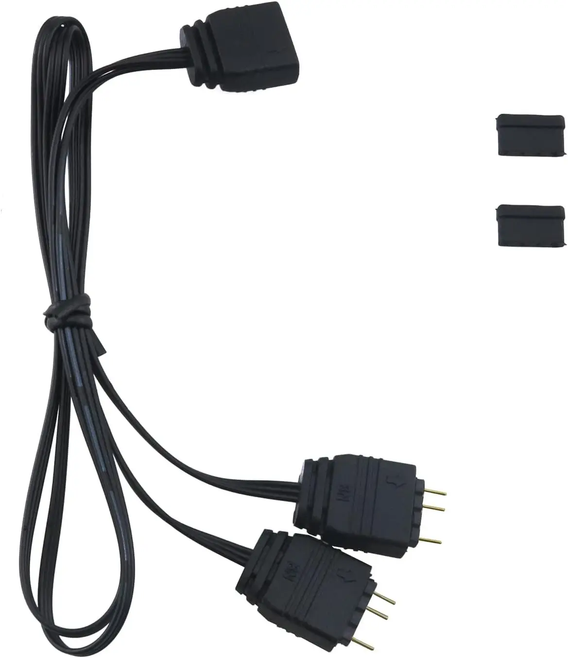 ARGB 5V 3Pin Extension Cable Adapter 1 to 2 Cooling Fan HUB Splitter Connector for MSI ASUS ASRock AURA Motherboard