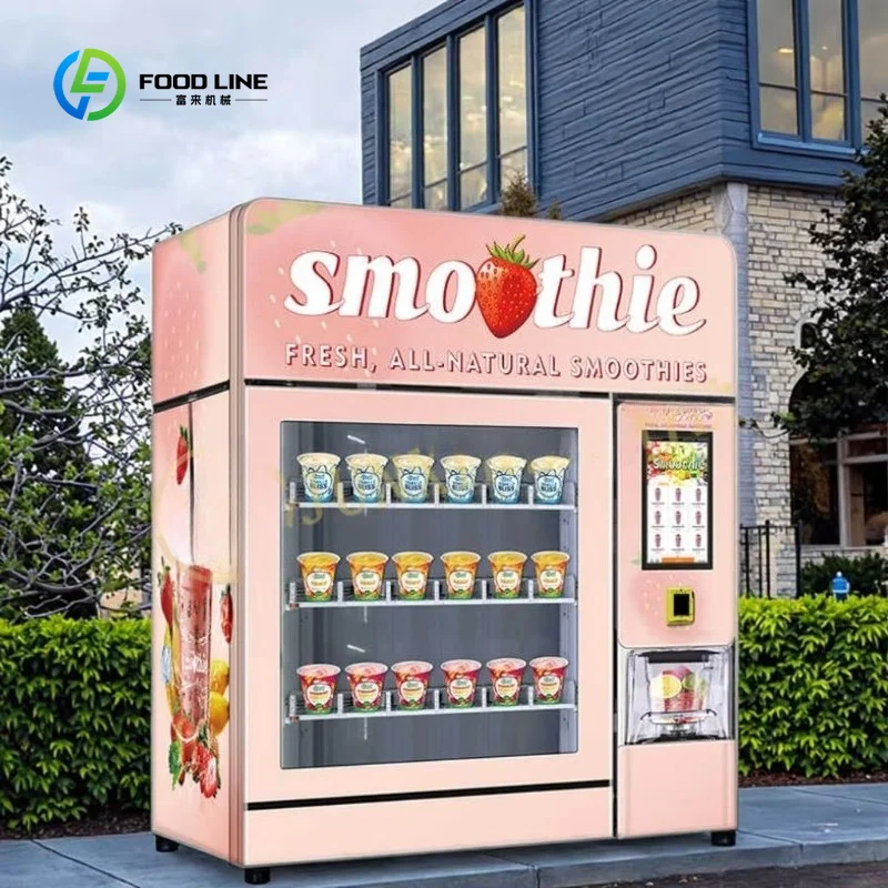 Customizable Language Summer Heat Relief Fully Automatic Fruit Free Matching Smoothie Vending Machine with SDK Function
