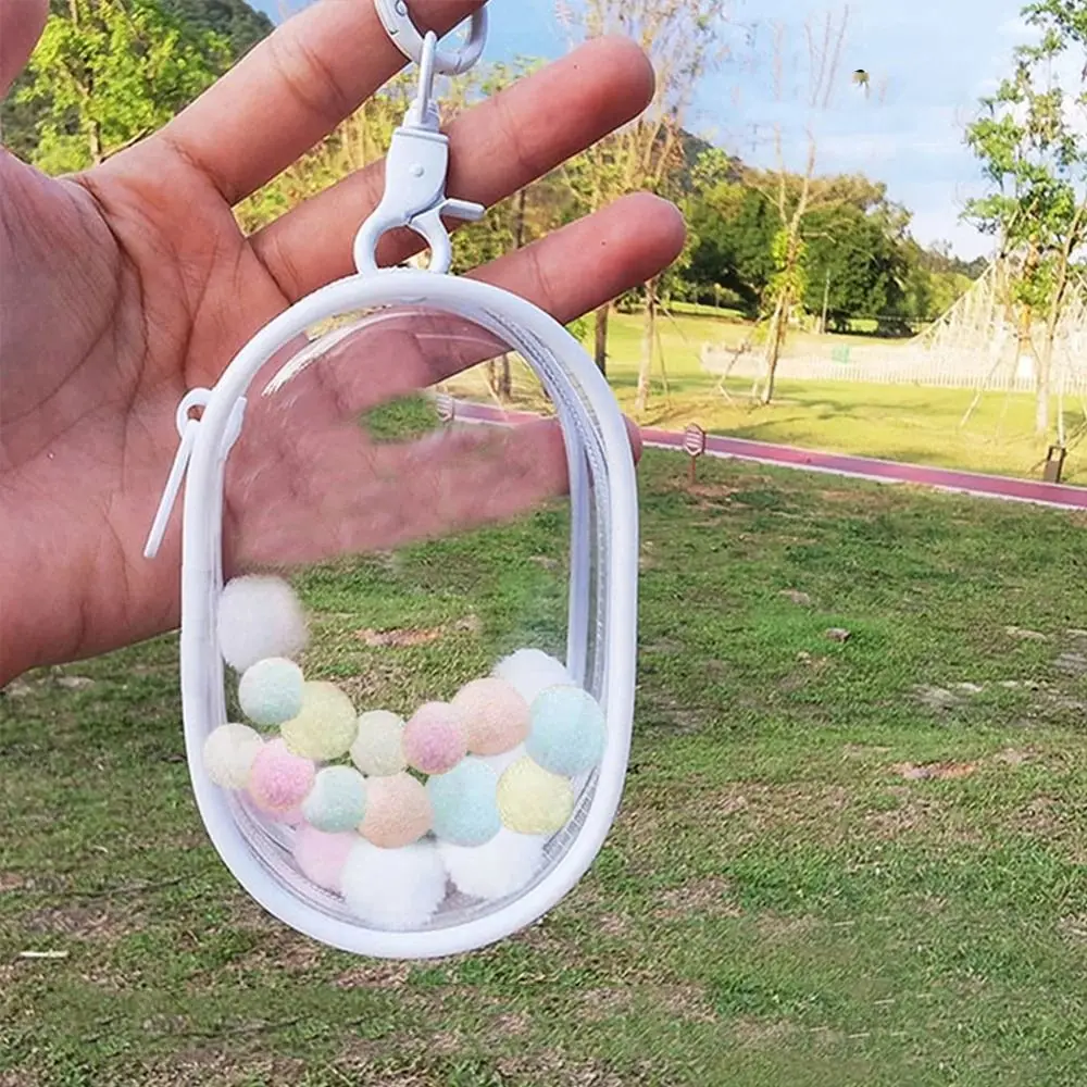 Multicolor Clear Outdoor Bag Toy Doll Accessories Transparent Keychain Bag PVC Bag Decoration Organizer Box Wallet