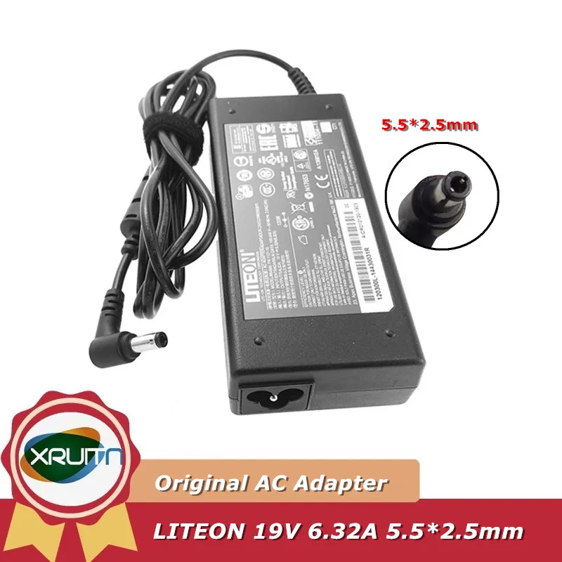 Genuine Liteon PA-1121-16 19V 6.32A 120W  Laptop AC Adapter Charger Power Supply 5.5*2.5mm Original