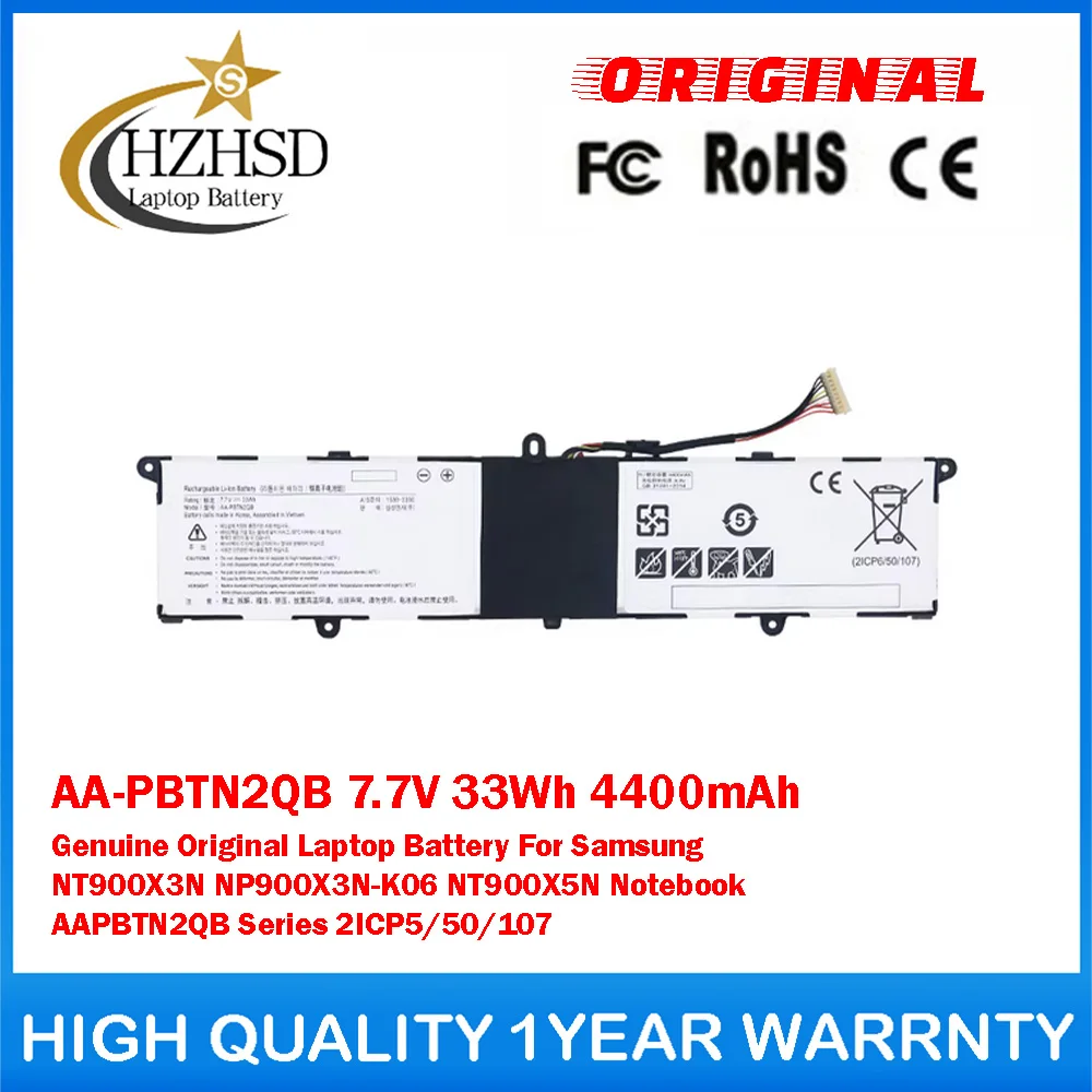 

AA-PBTN2QB 7.7V 33Wh 4400mAh Genuine Original Laptop Battery For Samsung NT900X3N NP900X3N-K06 NT900X5N Notebook AAPBTN2QB