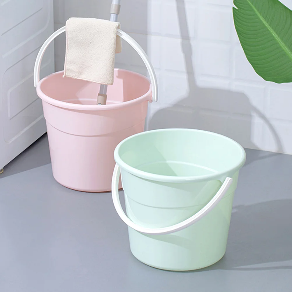 Containers Bucket Plastic Water Storage Clean Heavy-duty Utility Green Round Travel