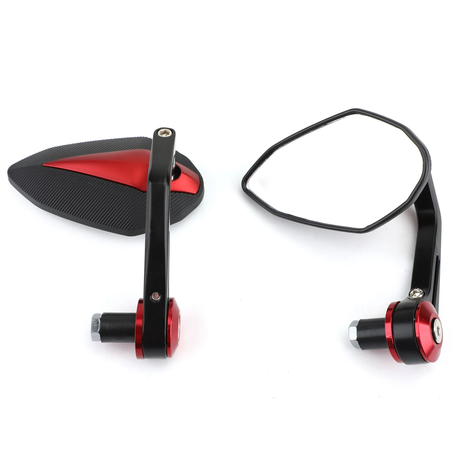 أسود أحمر دراجة نارية رياضية 7/8 "مقود نهاية المرايا لياماها R1 YZF R6 هوندا CBR600RR #6