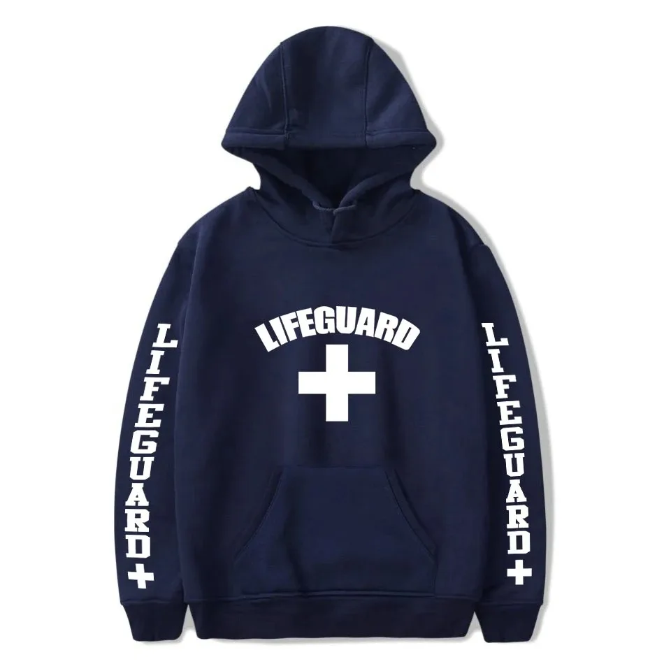 Hoodies with life-saving design for men and women, classic cotton hoodie with hood, many colors, streetwear for boys and girls