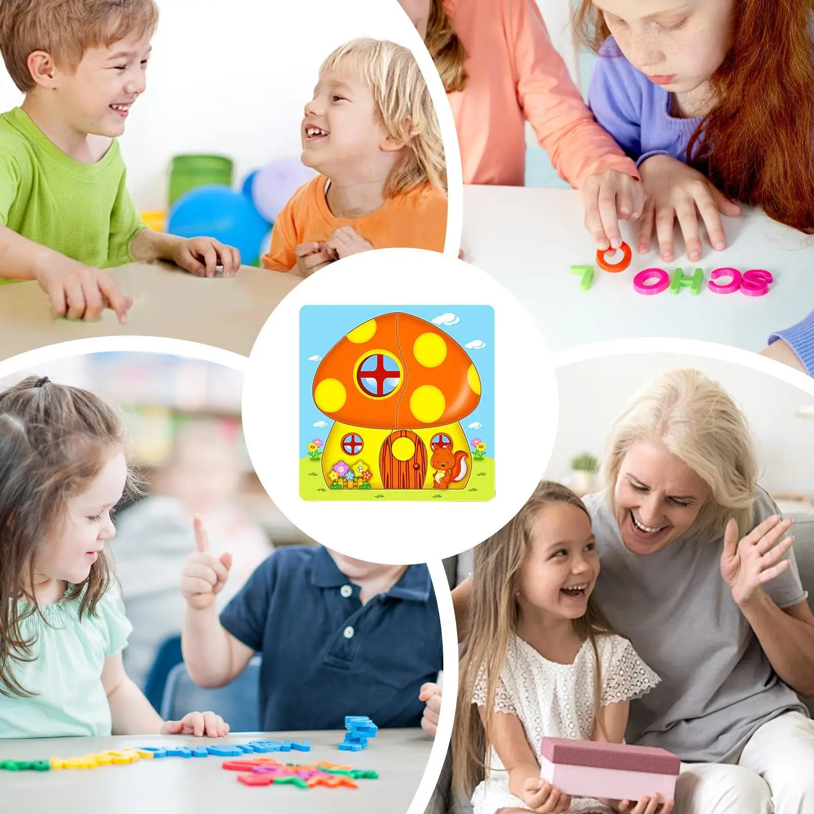 ألغاز للأطفال على شكل حيوانات ألعاب تعليمية متعددة الطوابق لمرحلة ما قبل المدرسة ألغاز الصور المقطوعة للأطفال والبنات والسفر المنزلي والمدرسة المنزلية #4