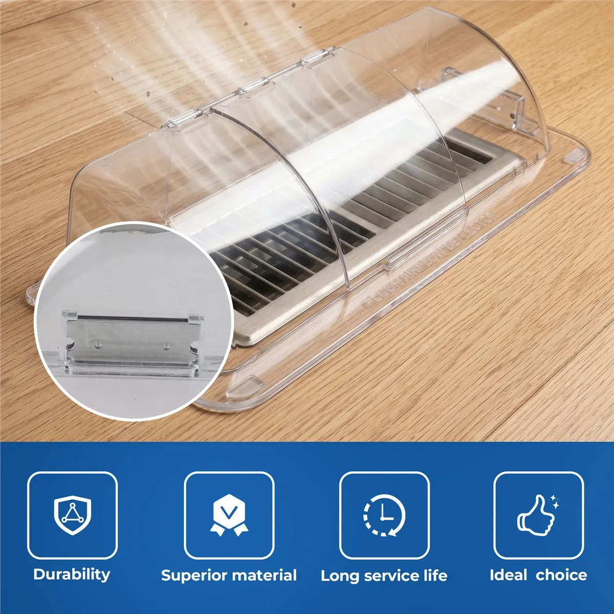 feelfeel Vent Deflectors Magnetic Vent Redirector Outlet Shield Air Vent Diverter Floor Vent Deflector Double-Layer