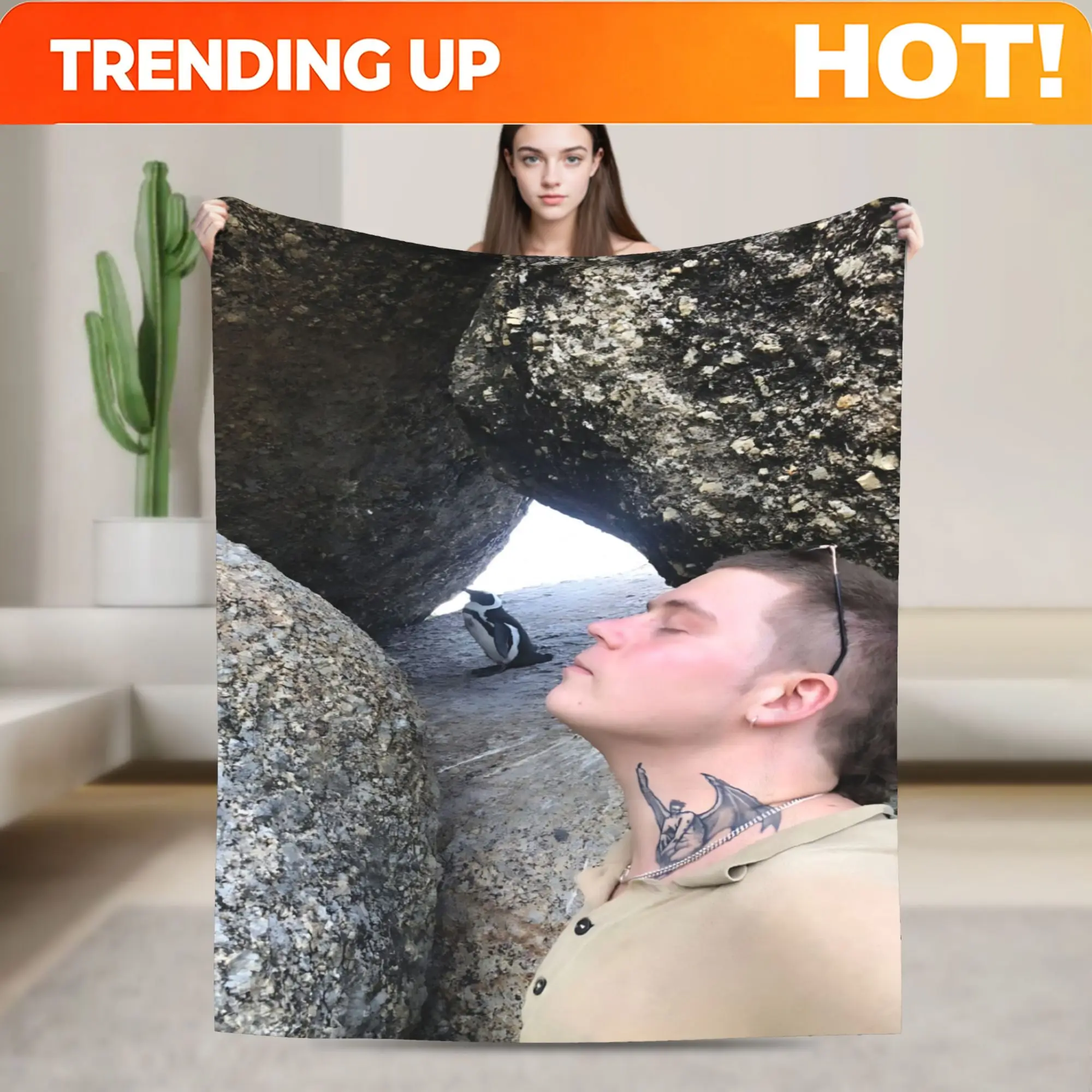 Customize Yung Lean Flannel Blanket - Machine Washable Durable Flannel Blanket with Light Luxury Print, Ultra-Soft Thick Non-She