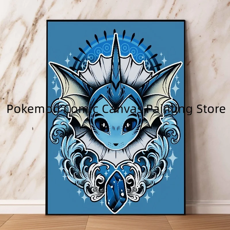 High Quality Art Canvas Painting Classic Anime Pokemon Eevee Print Frameless  Poster Picture Art Aesthetic Room Decor Painting