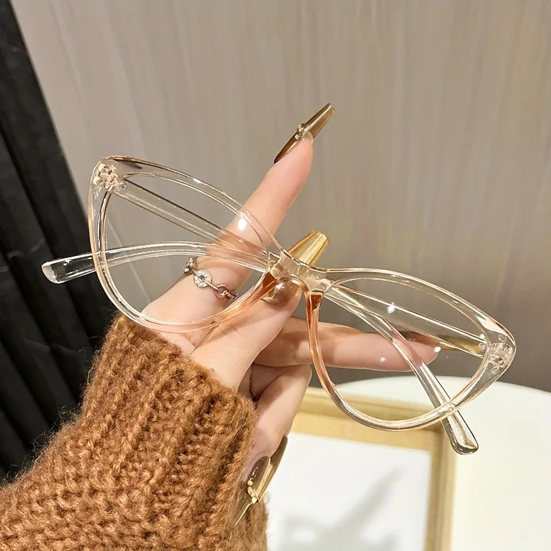 نظارات عصرية عصرية للنساء بعدسات مسطحة مناسبة للملابس اليومية والتصوير الفوتوغرافي في الشوارع #2