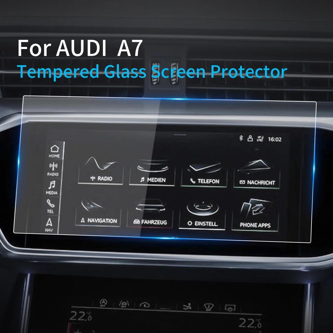 

Для Audi A7 2023 Защитная пленка для экрана Carplay защитная пленка из закаленного стекла навигатор панель приборной панели автомобильные наклейки GPS Аксессуары