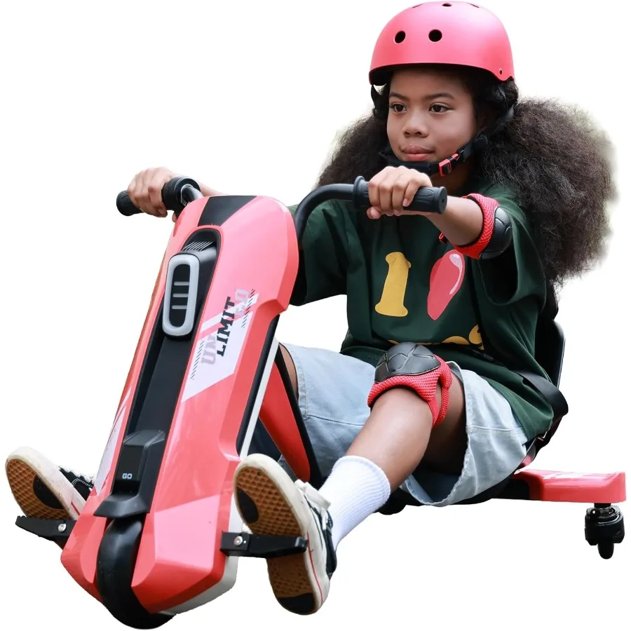 عربة الذهاب الكهربائية للأعمار من 6 إلى 12 عامًا - 24 فولت عربة الذهاب الانجراف مع قبضة تويست تدور 360 درجة للتحكم في السرعة بحد أقصى 6 ميلا في الساعة 3 أدوات قابلة للتعديل #1