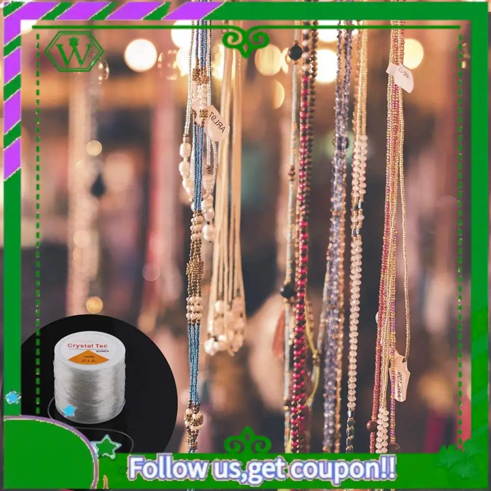

A18P-7 Pcs Jewelry Beading Wire: 1 Pcs 1Mm Clear Bead Cord Crystal Elastic String & 6 Pcs 0.5Mm Beading Wire (24 Gauge)