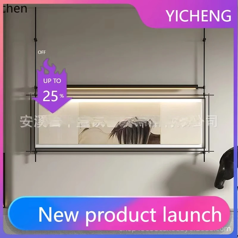 L10- New Chinese Style Decorative Painting with Metal Hanging Rod for Homestay Decoration and Wall Entryway Hanging Painting