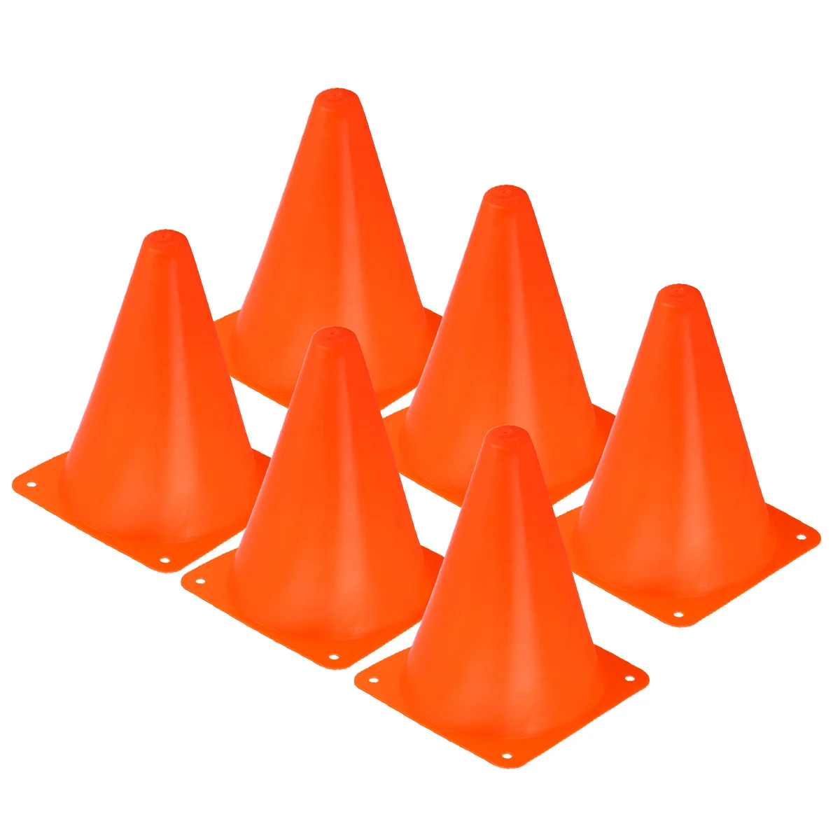 

12 pcs Football Soccer Training Cones Hard Plastic Sports Obstacles For Rugby Basketball Drills Outdoor Activity Team