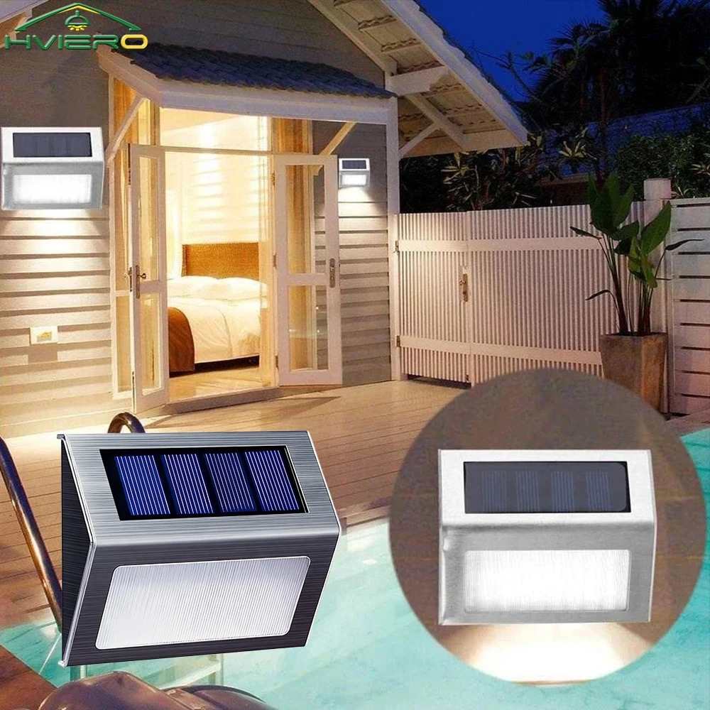 

1/2/4PCS Solar Powered Outdoor Decorative Lights Garden Staircase Wall Fence Courtyard Night Lighting Lamps Led Light Waterproof