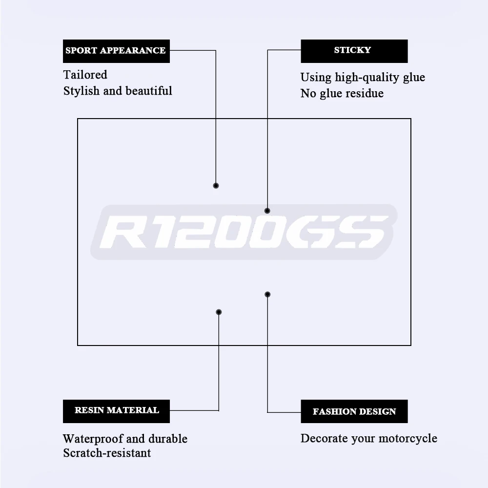 BMW R1200GS LC R1200 GS ADV R 1200 GS 트리플 블랙 2017 2018 2019 오토바이 핸들바 데칼 스티커 액세서리