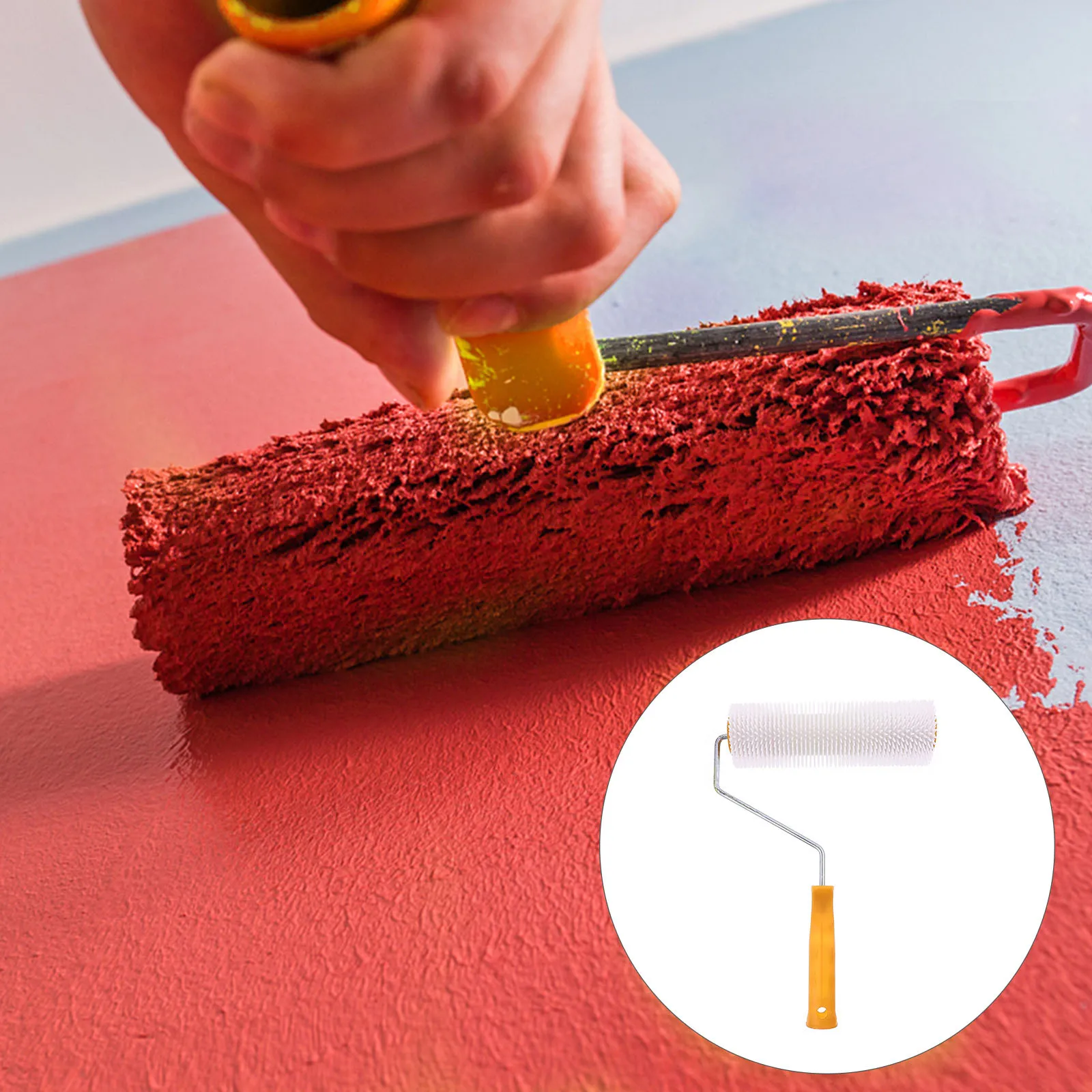 

1 шт., натяжной ролик с шипами, прочная самовыравнивающаяся ручка, средство для удаления воздушных пузырей, роликовая щетка для ногтей, ручные инструменты