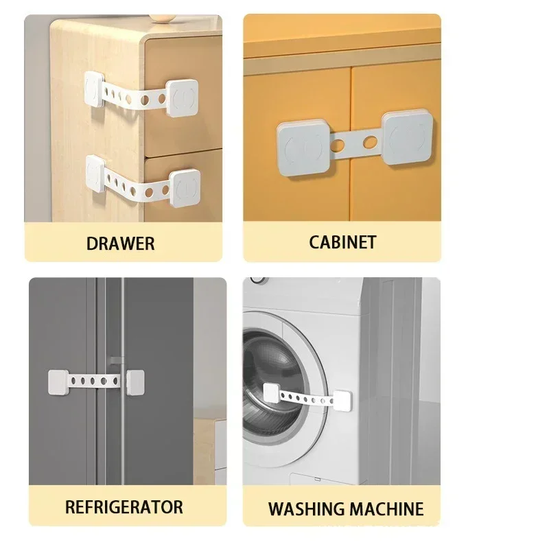 vvocci Cupboard Door1/3/5pcs baby Security ProtectorBaby Care Multi-Function Adjustable Cabinet Locks Babies Drawer Safety Locks