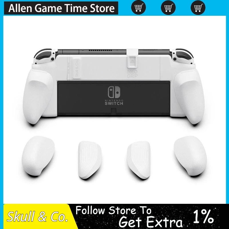 

Skull & Co.Neogrip Replaceable Ergonomic Grip For Switch OLED Savage Raven Kickstand Friendly Compatible For Ns Accessories