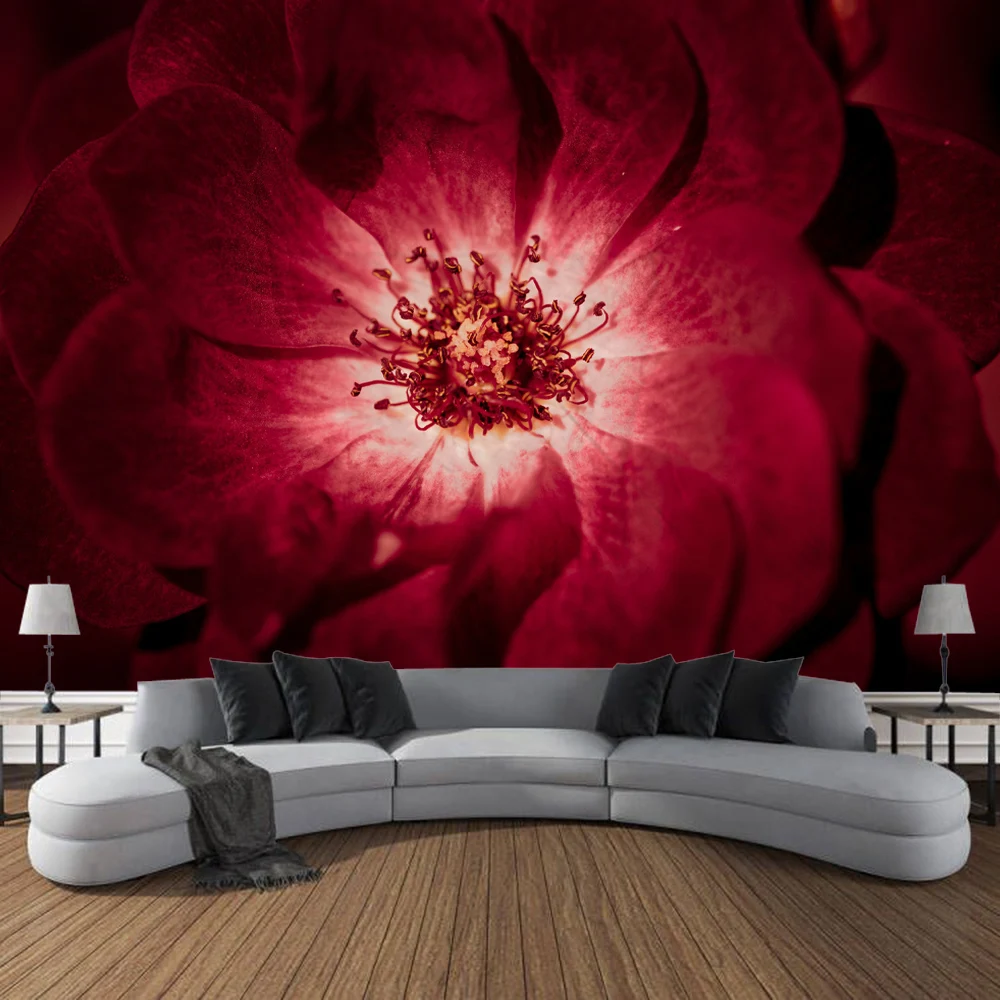 Flower tapestry wall art large tapestry mural decoration home bedroom living room decoration